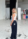 Oversized stjerne jeans - Hvide stjerner