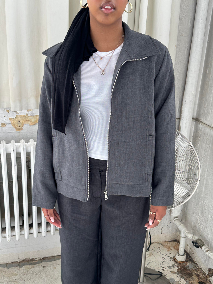 Melania suit jakke - Grå
