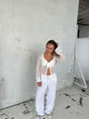 Maddy bluse i blonde - Hvid