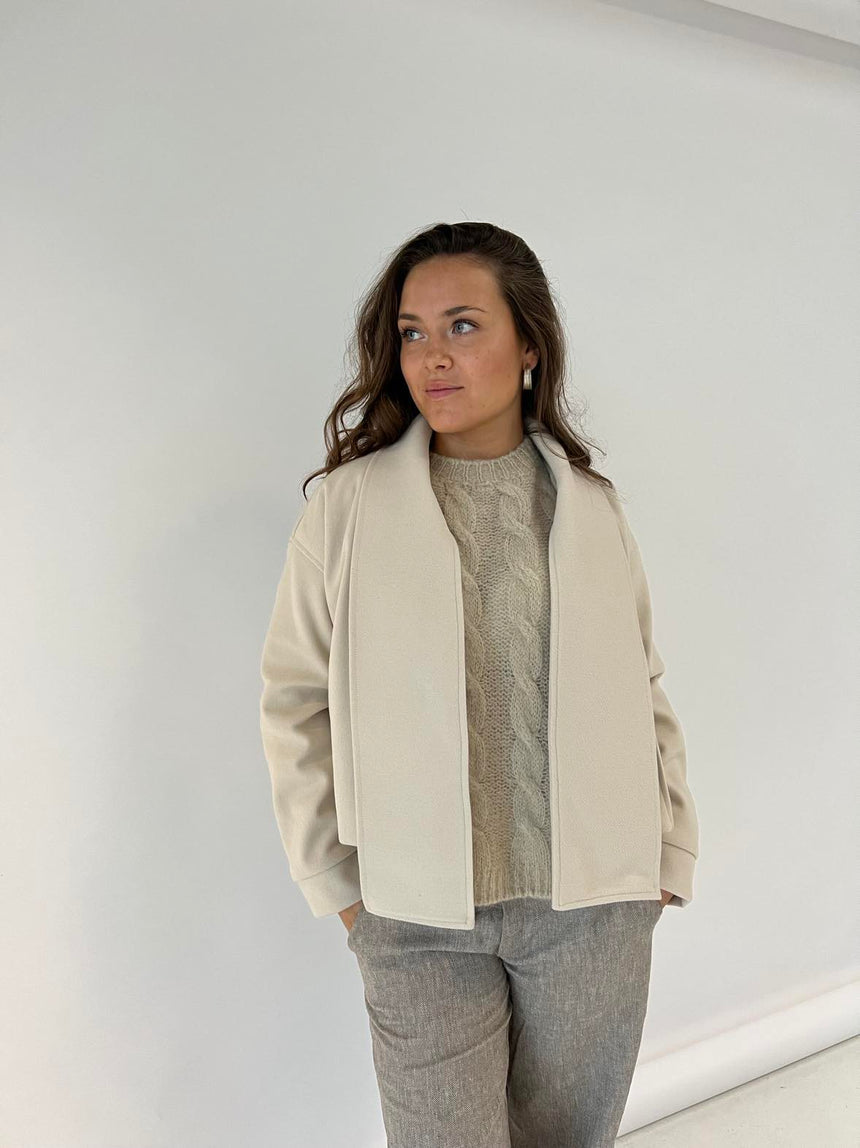 Baraba scarf jakke - Off white