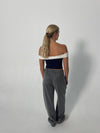 Maisy off shoulder top - Navy