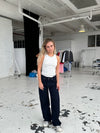 Oversized stjerne jeans - Hvide stjerner