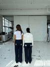 Oversized stjerne jeans - Guld stjerner