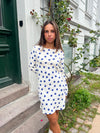 Frigga stjerne kjole - hvid/navy