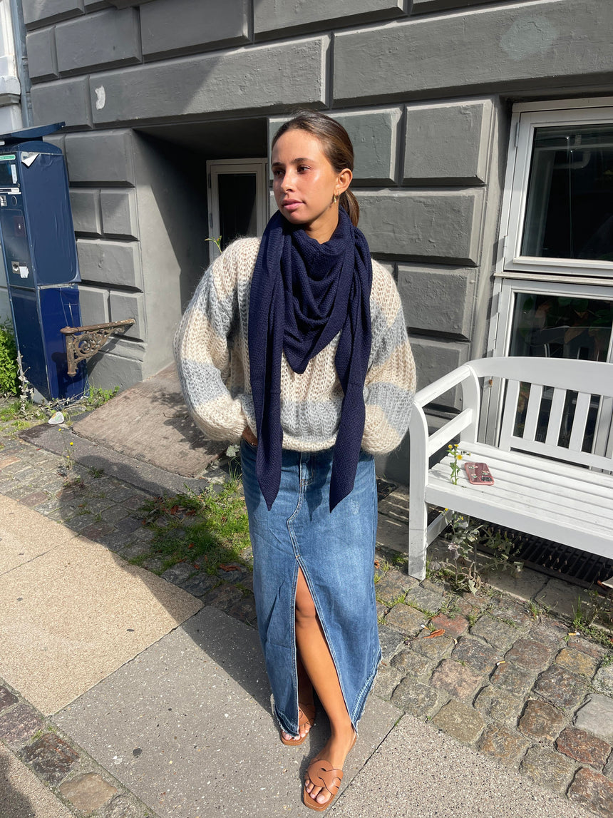 Maisa triangle tørklæde - Navy