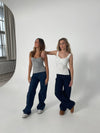 Siski oversized jeans - Mørk denim