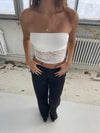Zera blonde tube top - Hvid