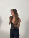 Lovre blonde top - Sort