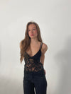 Lovre blonde top - Sort