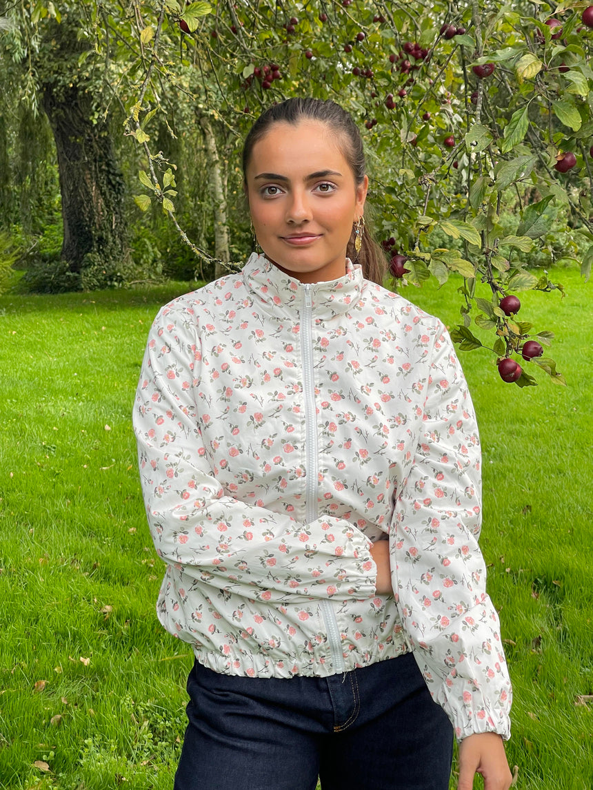 Emelda bomber jakke med blomster