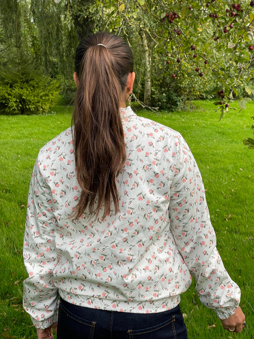 Emelda bomber jakke med blomster