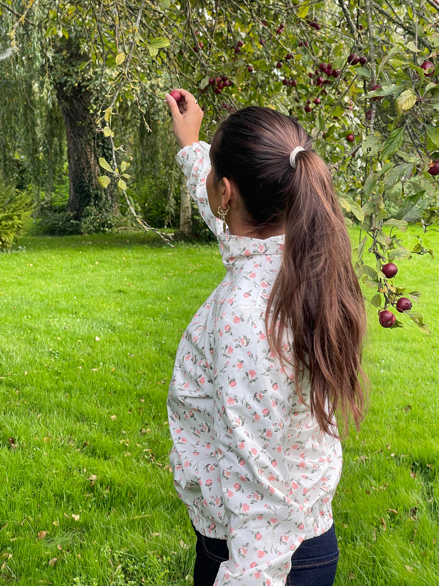 Emelda bomber jakke med blomster