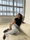 Idalina low waist sweatpants - grå