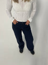 Siski oversized jeans - Mørk denim