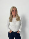 Ophelie bluse med mønster - Hvid