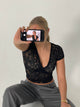 Bernadette blonde top - sort