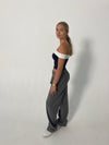 Maisy off shoulder top - Navy