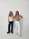 Marliya top med blonde detaljer - Hvid