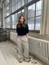 Donna oversized glimmer bukser - Lysegrå