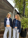 Anna olympia kort trenchcoat - navy