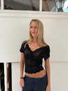 Isabel blonde top - Sort
