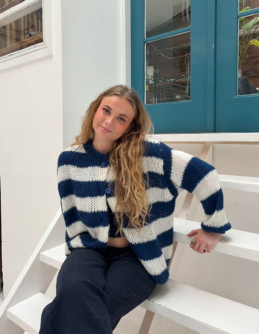 Anna Olympia  oversized cardigan - Navy
