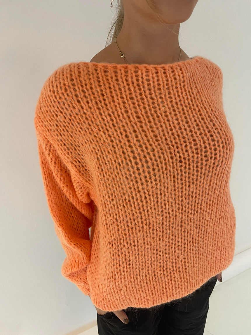 Gunvar striktrøje - Orange