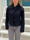 Anna olympia kort trenchcoat - navy