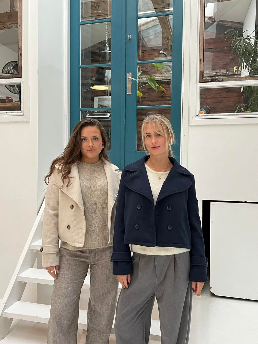 Maxima kort frakke - Beige