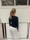 Luka langærmet bluse - Navy