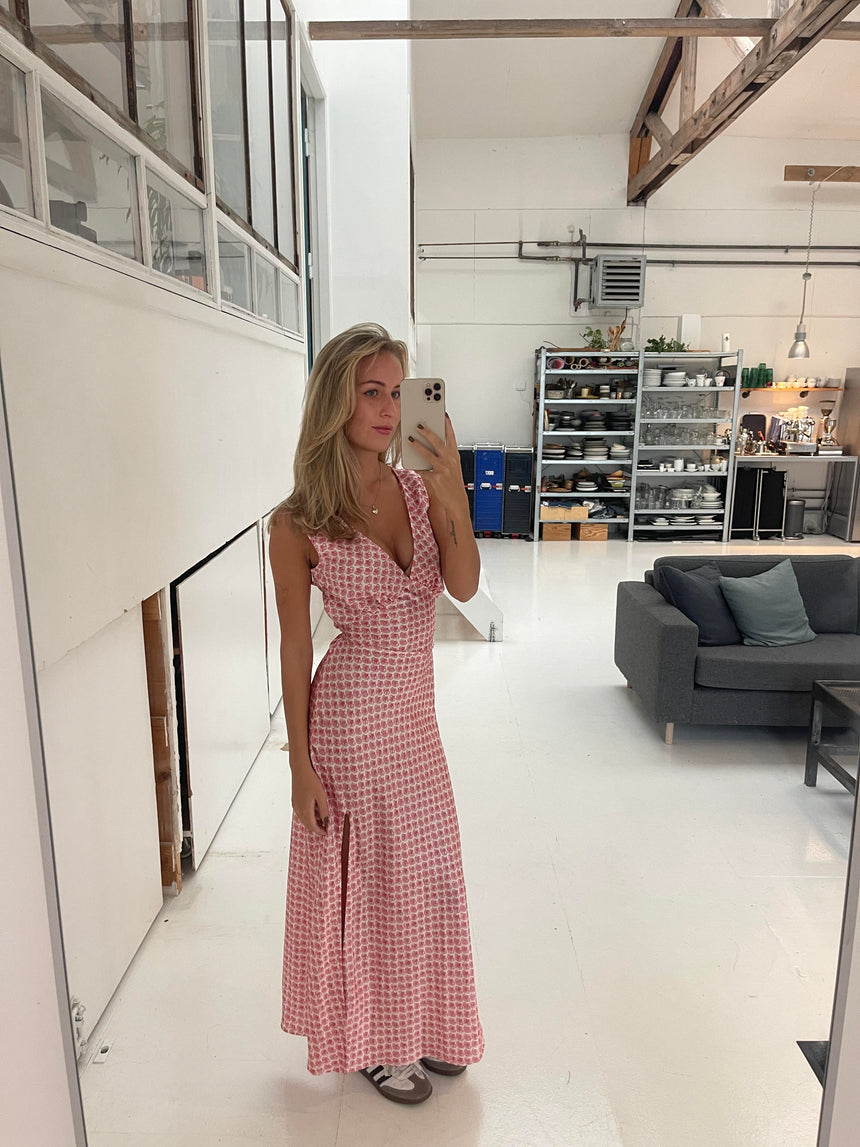 Marielle kjole med muslinge print
