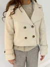 Maxima kort frakke - Beige