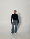 Samara low waisted jeans - Blå denim