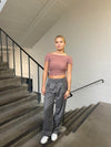 Sybille glitter top - Lyserød