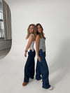 Siski oversized jeans - Mørk denim