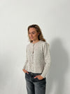 Cilla strikket cardigan - Lysegrå