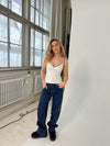 Marliya top med blonde detaljer - Hvid