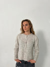 Cilla strikket cardigan - Lysegrå