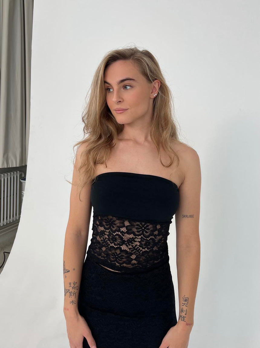 Zera blonde tube top - Sort