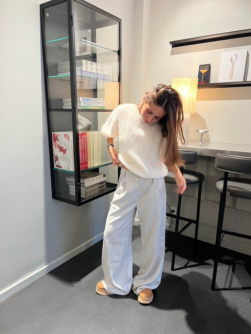 Elise t-shirt strik - Off white