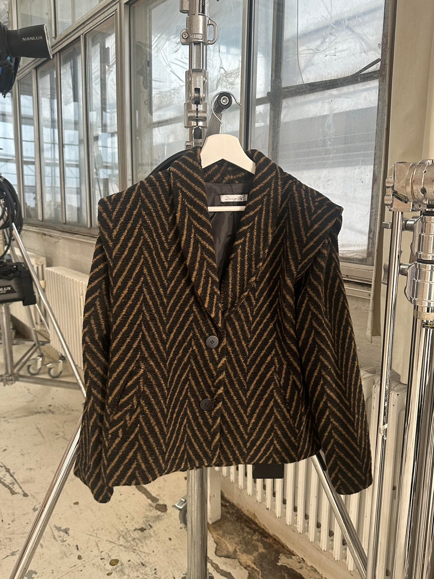 Astoria jakke/blazer - Sort/beige