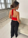 Amabel blonde top - Rød