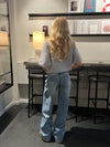 Samara low waisted jeans - Blå denim