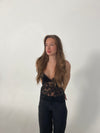 Lovre blonde top - Sort