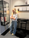 Samara low waisted jeans - Blå denim