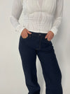 Siski oversized jeans - Mørk denim