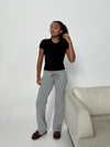 Idalina low waist sweatpants - grå