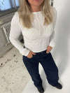 Ophelie bluse med mønster - Hvid