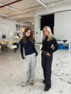 Margaret turtlenck bluse med åben ryg - Sort
