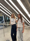 "Disco ball" baby tee - Hvid